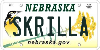 NE license plate SKRILLA