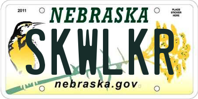 NE license plate SKWLKR