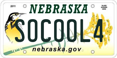 NE license plate SOCOOL4