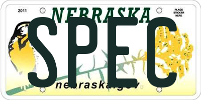 NE license plate SPEC