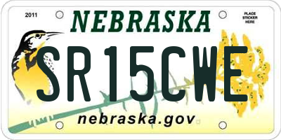 NE license plate SR15CWE