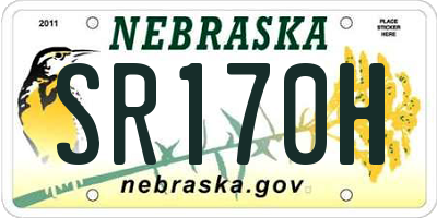 NE license plate SR170H