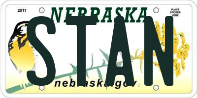 NE license plate STAN