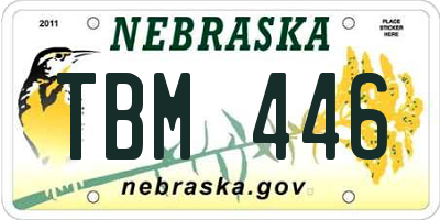 NE license plate TBM446