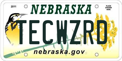 NE license plate TECWZRD