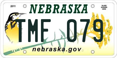 NE license plate TMF079
