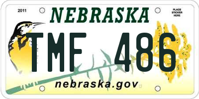 NE license plate TMF486