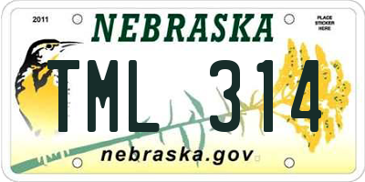 NE license plate TML314