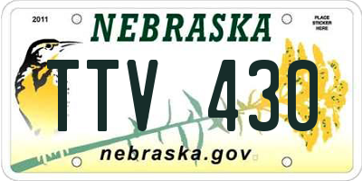 NE license plate TTV430