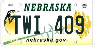 NE license plate TWI409
