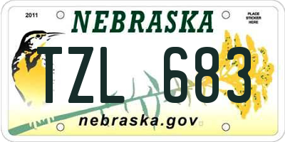NE license plate TZL683
