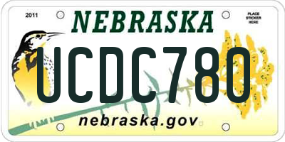 NE license plate UCDC780