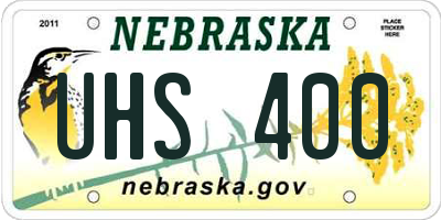 NE license plate UHS400