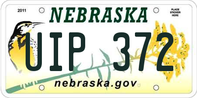 NE license plate UIP372