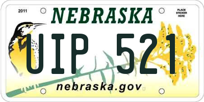 NE license plate UIP521