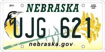 NE license plate UJG621