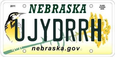 NE license plate UJYDRRH