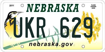 NE license plate UKR629