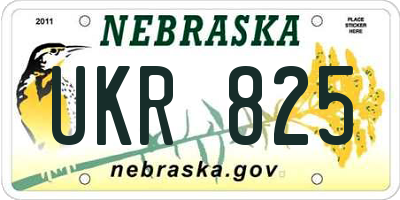 NE license plate UKR825
