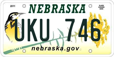 NE license plate UKU746