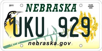 NE license plate UKU929