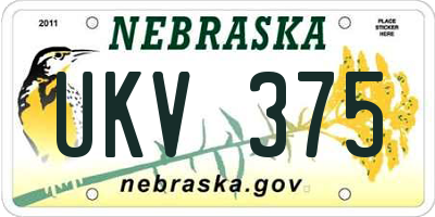NE license plate UKV375