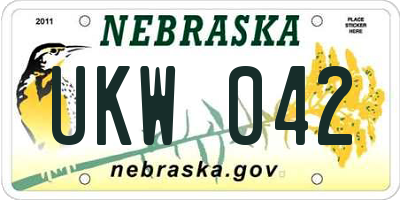 NE license plate UKW042