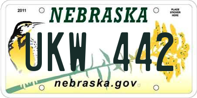 NE license plate UKW442