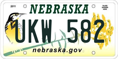 NE license plate UKW582