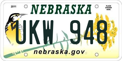 NE license plate UKW948