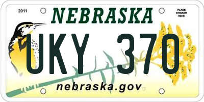 NE license plate UKY370
