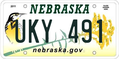 NE license plate UKY491