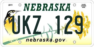 NE license plate UKZ129