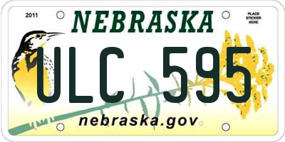 NE license plate ULC595