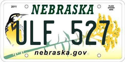 NE license plate ULF527