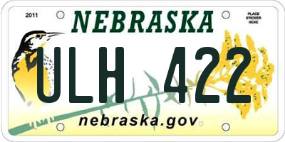 NE license plate ULH422