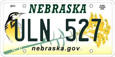 NE license plate ULN527