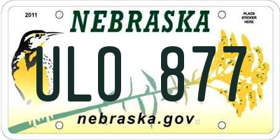 NE license plate ULO877