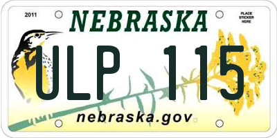 NE license plate ULP115