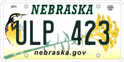 NE license plate ULP423