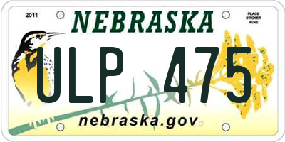 NE license plate ULP475