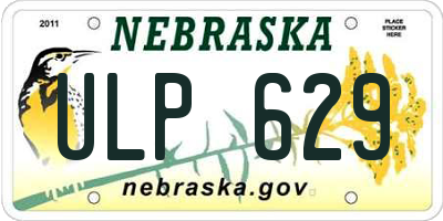 NE license plate ULP629