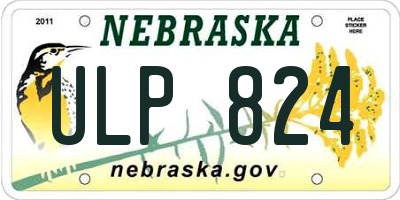 NE license plate ULP824