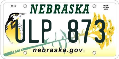 NE license plate ULP873