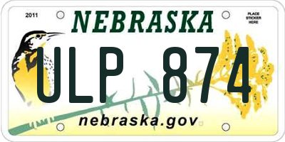 NE license plate ULP874