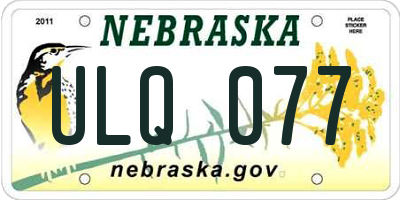NE license plate ULQ077