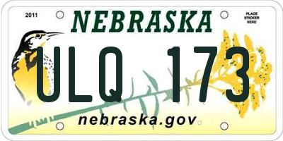 NE license plate ULQ173