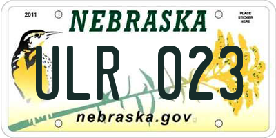 NE license plate ULR023