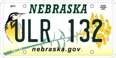 NE license plate ULR132