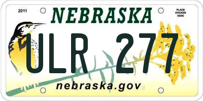 NE license plate ULR277